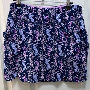 Lilly Pulitzer Luxletic Vibrant Pink and Blue Skirt
